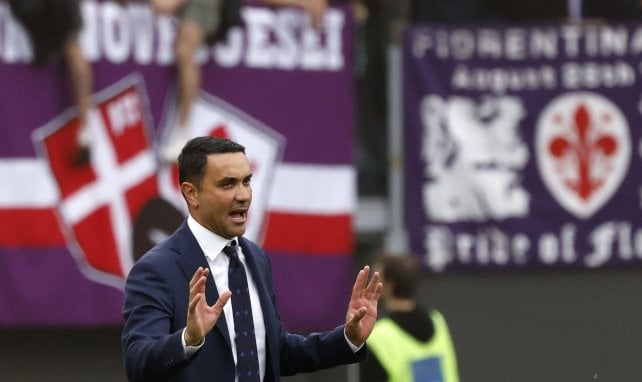 Raffaelle Palladino sur le banc de la Fiorentina