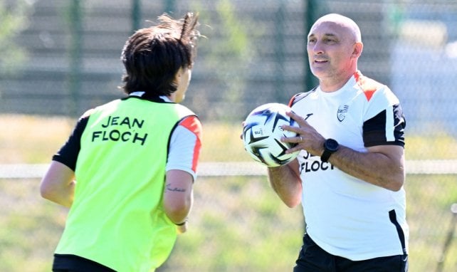 Olivier Pantaloni à l'entrainement à Lorient