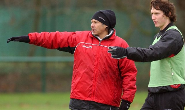 Philippe Redon et Kim Källström lors d'un entraînement de Rennes