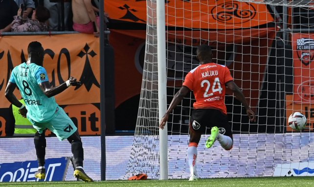 Akor Adams, sous les couleurs de Montpellier, buteur face à Lorient