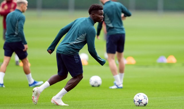 Bukayo Saka à l'entraînement avec Arsenal