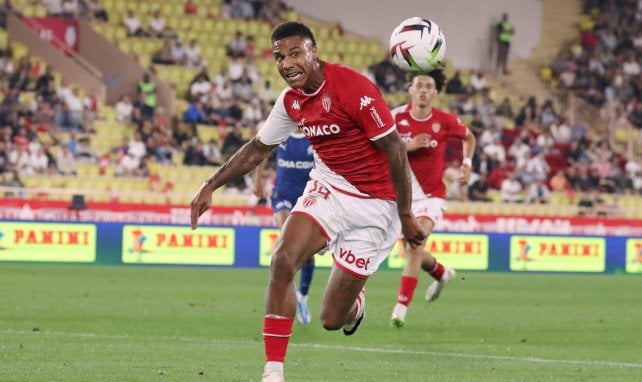 Ismail Jakobs sous les couleurs de l'AS Monaco 