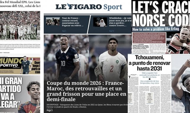 Le duel Mbappé-Hakimi enflamme la presse, énorme coup dur pour le Maroc avant la France