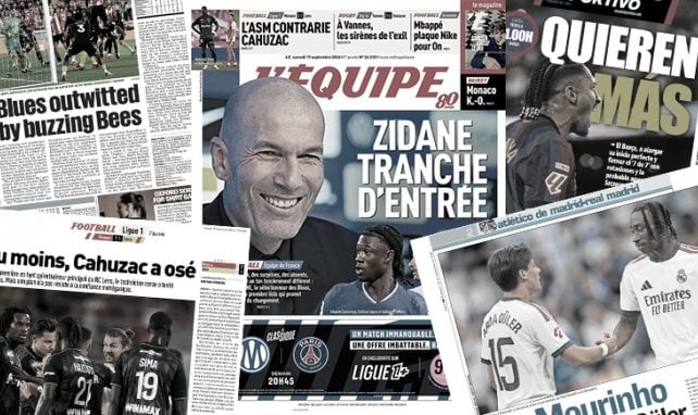 La presse française en admiration devant la liste de Zidane, le gros casse-tête de Mourinho