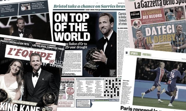 La presse mondiale salue le Ballon d’Or d’Harry Kane, la soirée cauchemar de Kylian Mbappé
