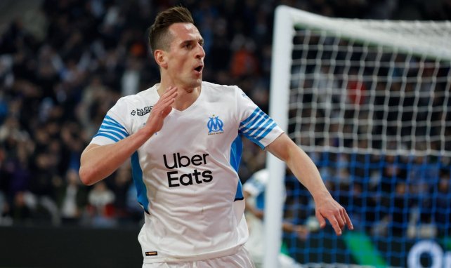 Arkadiusz Milik célèbre son but avec l'OM