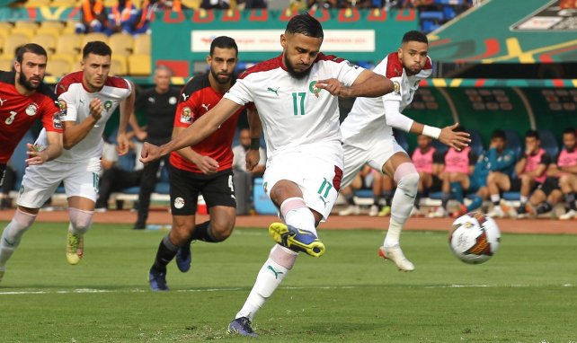 Sofiane Boufal tire son penalty face à l'Egypte à la CAN