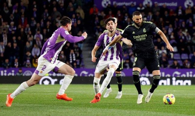 Karim Benzema, sous le maillot du Real Madrid, face au Real Valladolid