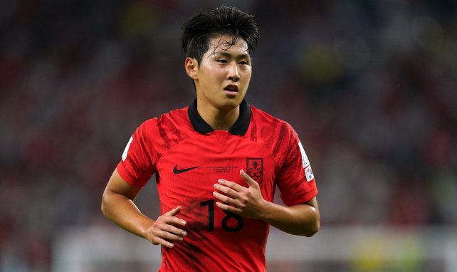 Kang-In Lee sous les couleurs de la Corée du Sud lors de la Coupe du monde 2022 au Qatar