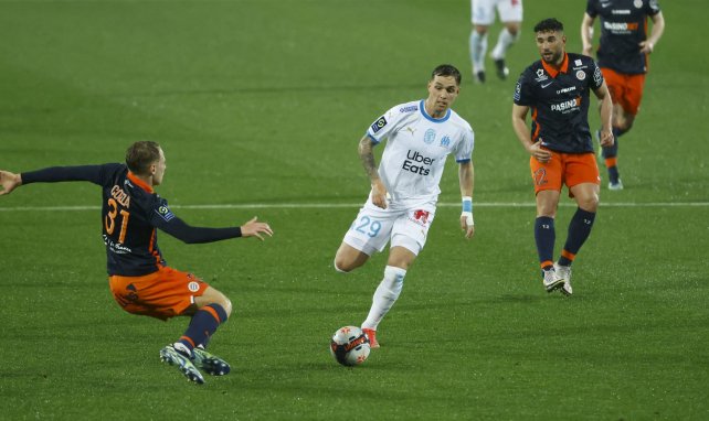 Pol Lirola lors d'un match à Montpellier en 2020/21