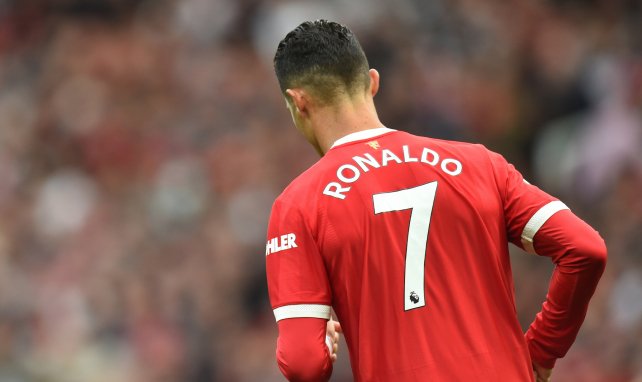 Cristiano Ronaldo sous le mythique numéro 7 de Manchester United.