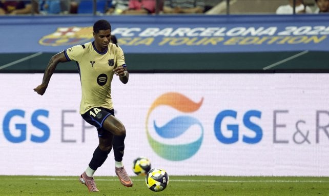 Marcus Rashford lors d'un amical avec le Barça