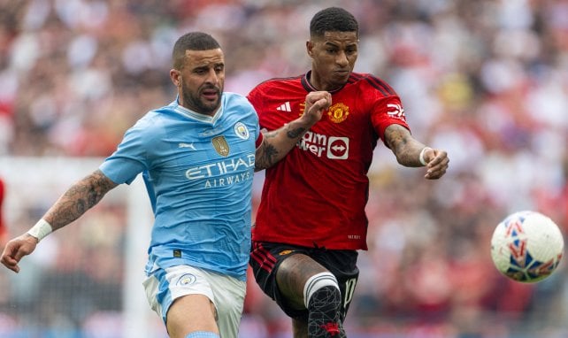 Rashford au duel avec Walker