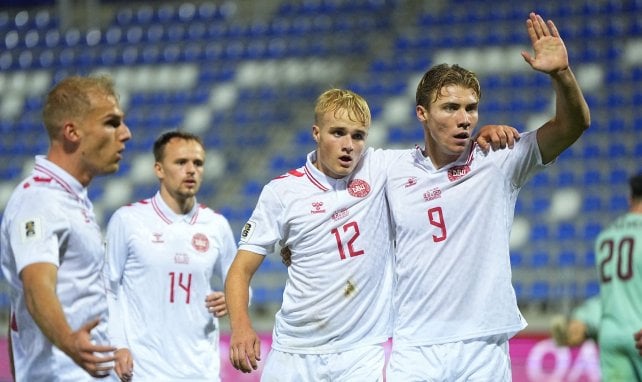 Rasmus Hojlund, buteur avec le Danemark