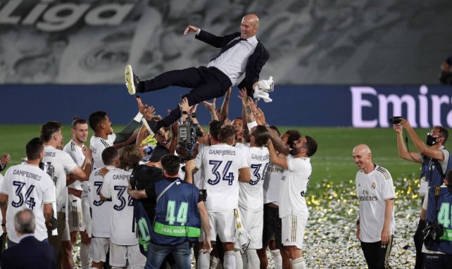 Les joueurs du Real Madrid fêtent le titre de champion 