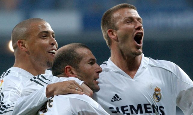 Ronaldo, Zinedine Zidane et David Beckham avec le Real Madrid