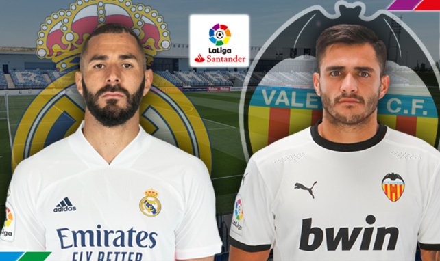 Karim Benzema (Real Madrid) et Maxi Gómez (Valence CF)