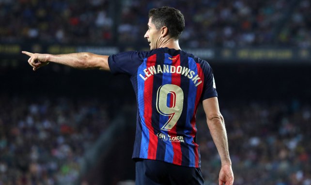 Robert Lewandowski sous le maillot du Barça. 