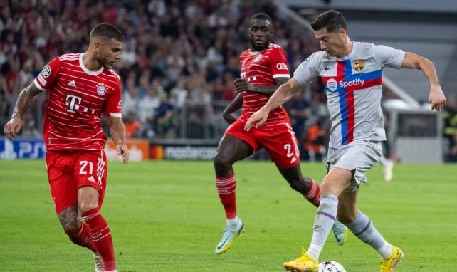 Robert Lewandowski avec le Barça face au Bayern en Ligue des Champions