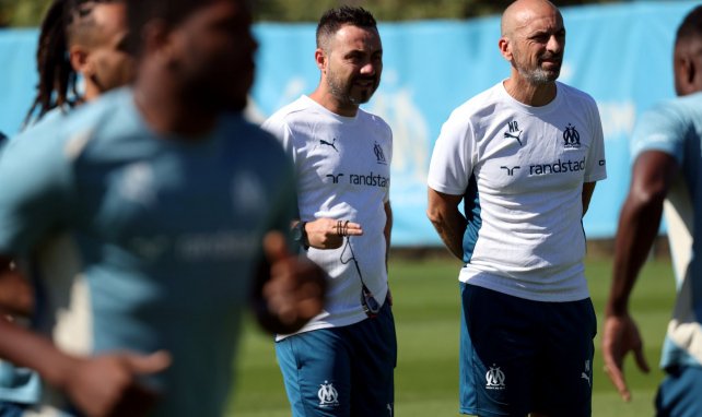 Roberto De Zerbi, à l'entrainement de l'OM.