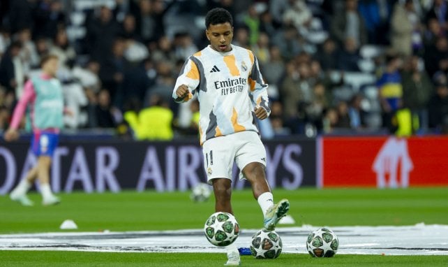 Rodrygo Goes à l'échauffement avec le Real Madrid