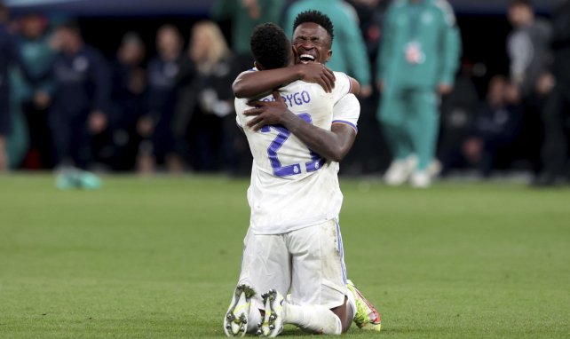 Rodrygo et Vinicius après le match face à Manchester City au Bernabéu