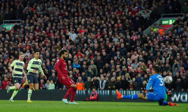 Mohamed Salah, buteur avec Liverpool contre Manchester City