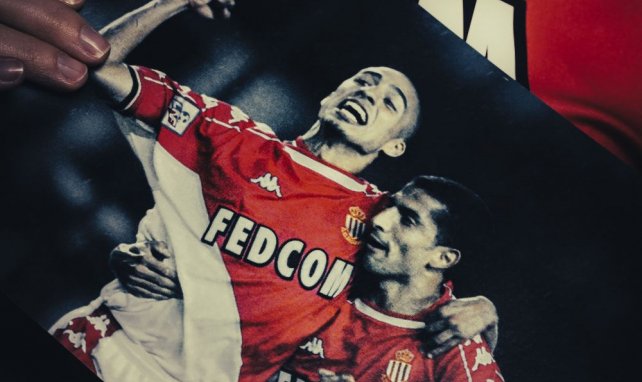 David Trezeguet et Sabri Lamouchi sous le maillot de l'AS Monaco