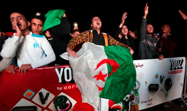 Les supporters algériens lors du match contre le Cameroun.
