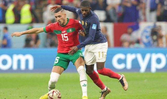 Selim Amallah avec le Maroc face à la France lors du Mondial 2022.
