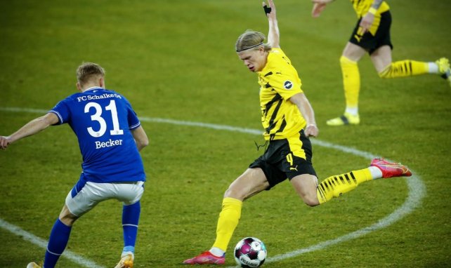 Erling Haaland avec le Borussia Dortmund contre Schalke 04