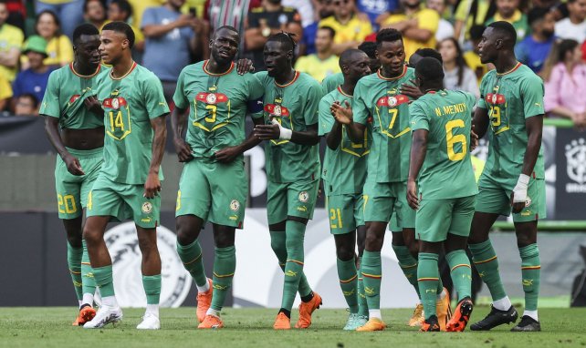 Les joueurs sénégalais contre le Brésil 