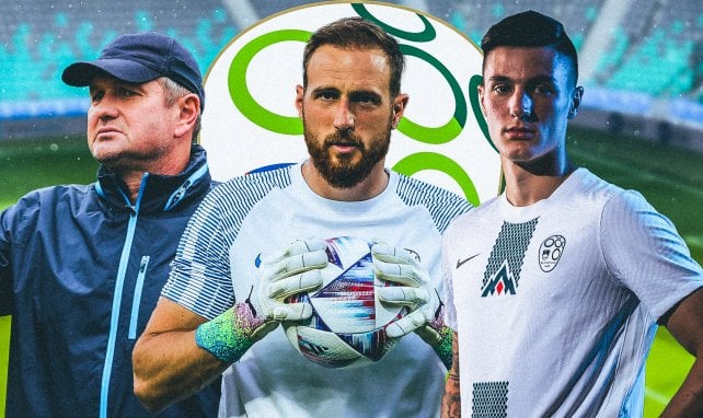 Kek, Oblak et Sesko avec la Slovénie