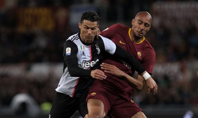 Steven Nzonzi au duel avec Cristiano Ronaldo 