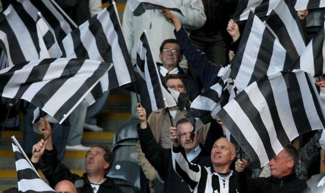 Des supporters de Newcastle lors du match contre Middlesbrough 