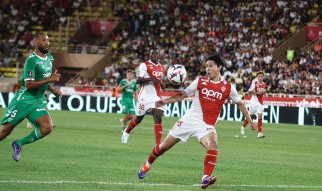 Takumi Minamino en action avec l'AS Monaco. 