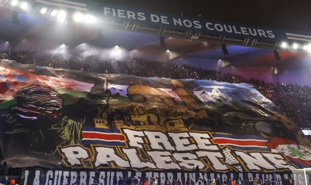 Le tifo pro palestinien du Parc