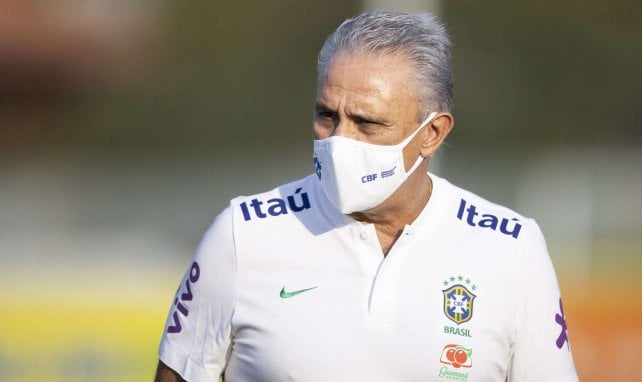 Le sélectionneur du Brésil Tite lors d'un entraînement en octobre 2020