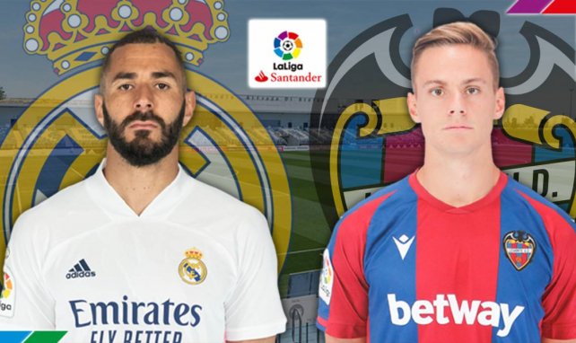 Karim Benzema (Real Madrid) et Dani Gómez (Levante UD)