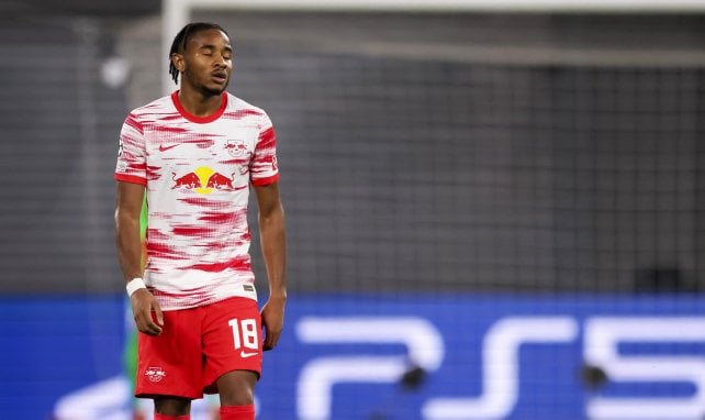 Christopher Nkunku sous le maillot du RB Leipzig en Ligue des Champions