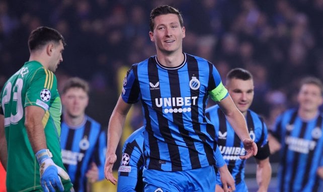 Hans Vanaken, buteur pour le Club Bruges contre Aston Villa