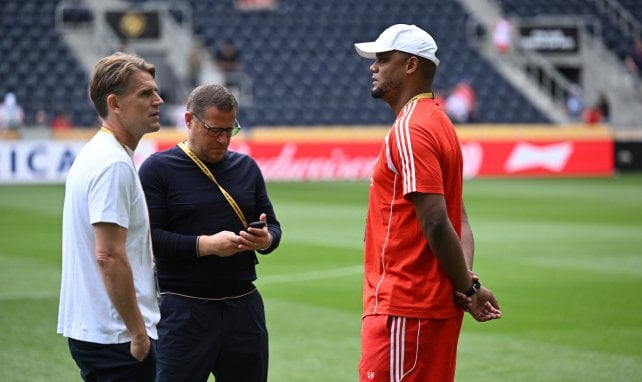 Vincent Kompany et les dirigeants du Bayern Munich