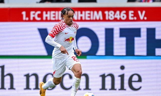 Xavi Simons en action avec le RB Leipzig.