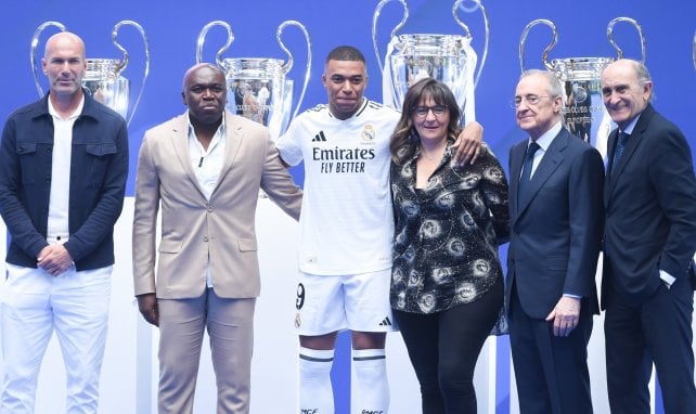 Kylian Mbappé à sa présentation au Real Madrid