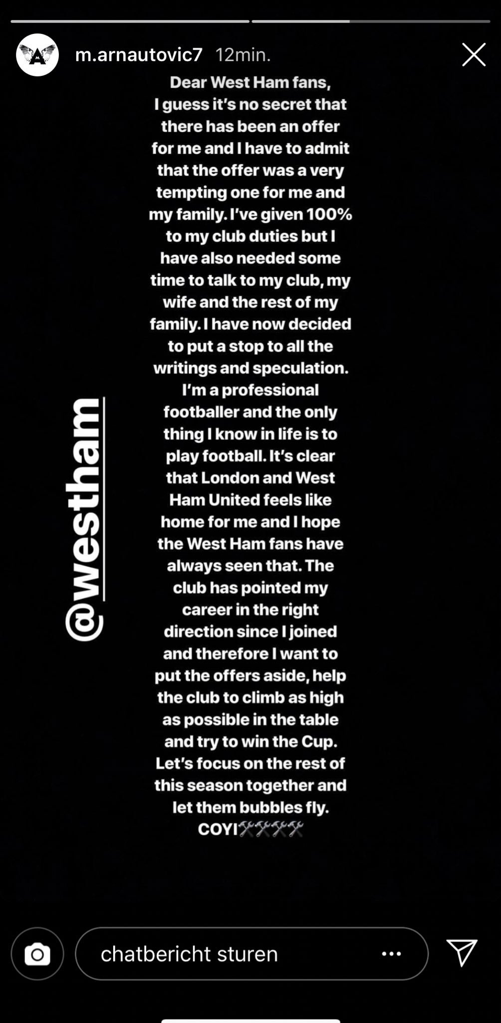 West Ham United Marko Arnautović